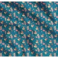 thumbnail image 1 of Soimoi Blue Cotton Voile Fabric Balloon & Teddy Bear Kids Print Fabric by the Yard 42 Inch Wide, 1 of 7