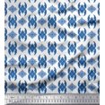 thumbnail image 1 of Soimoi Blue Cotton Voile Fabric Butidar Jamdani Printed Fabric 1 Yard 42 Inch Wide, 1 of 1