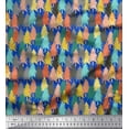 thumbnail image 1 of Soimoi Blue Cotton Voile Fabric Cedar Tree Fabric Prints By Yard 56 Inch Wide, 1 of 3