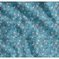 thumbnail image 1 of Soimoi Blue Cotton Voile Fabric Christmas Theme Party Printed Craft Fabric by the Yard 42 Inch Wide, 1 of 7