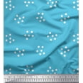 thumbnail image 1 of Soimoi Blue Cotton Voile Fabric Dot Abstract Print Sewing Fabric Yard 42 Inch Wide, 1 of 3