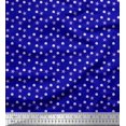 thumbnail image 1 of Soimoi Blue Cotton Voile Fabric Dots & Star Printed Fabric 1 Yard 42 Inch Wide, 1 of 3