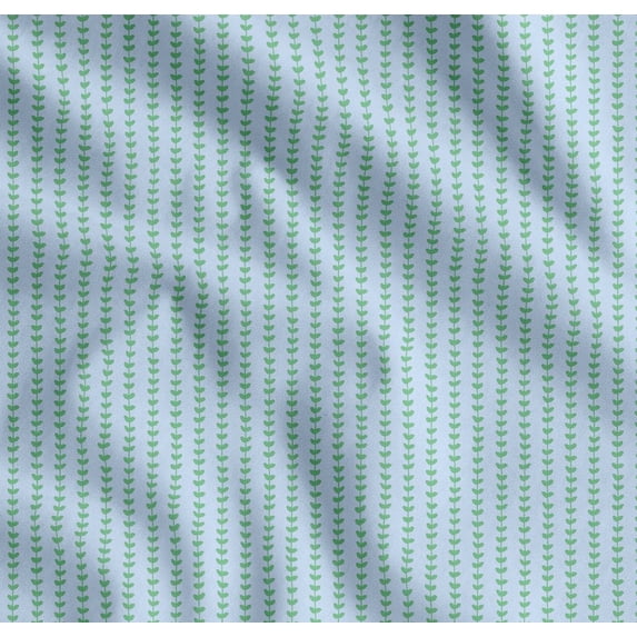 Soimoi Blue Cotton Voile Fabric Leaves Leaves Fabric Prints By Yard 42 Inch Wide
