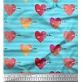 thumbnail image 1 of Soimoi Blue Cotton Voile Fabric Stripe,Arrow & Heart Printed Craft Fabric by the Yard 42 Inch Wide, 1 of 3