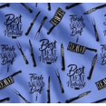 thumbnail image 1 of Soimoi Blue Cotton Voile Fabric Text & Knife Kitchen Print Sewing Fabric Yard 42 Inch Wide, 1 of 7