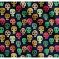 thumbnail image 1 of Soimoi Blue Cotton Voile Fabric Tribal Skull Print Fabric by Yard 42 Inch Wide, 1 of 7