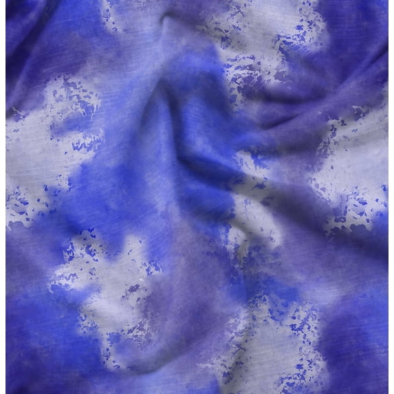 Soimoi Blue Fabric - By the Yard - 54 Inch Wide - Tie & Dye Fabric - Colorful and Bohemian Prints for Fashion and Crafts Printed Fabric