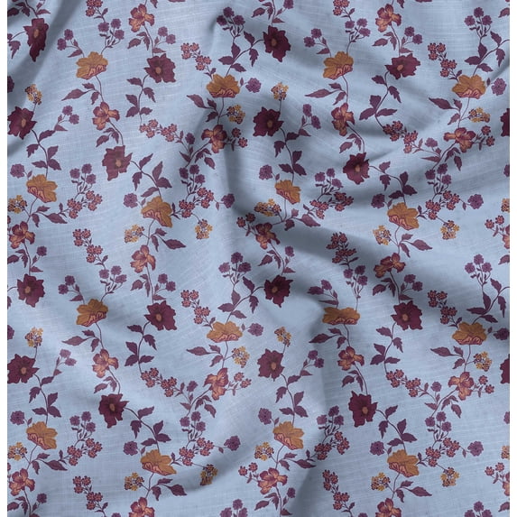 Soimoi Blue Fabric - By the Yard - 56 Inch Wide - Florals Print Fabric - Elegant and Timeless Patterns for Fashion and Home Decor Printed Fabric