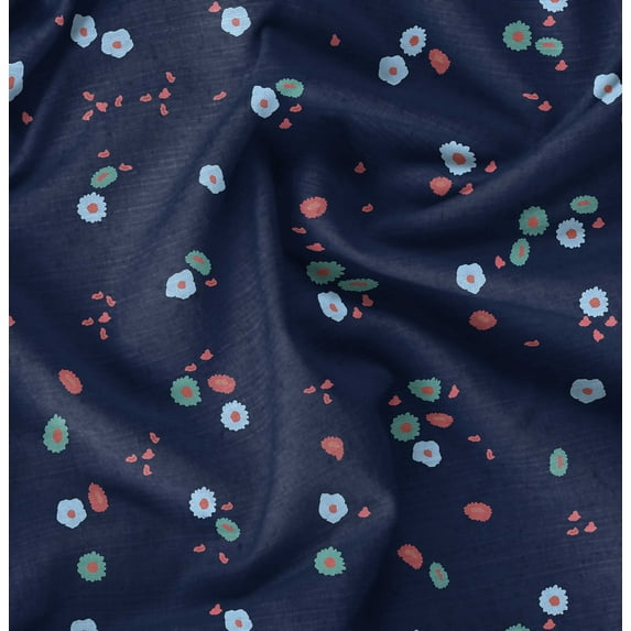 Soimoi Blue Fabric - By the Yard - 56 Inch Wide - Florals Print Fabric - Elegant and Timeless Patterns for Fashion and Home Decor Printed Fabric