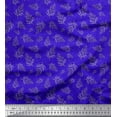 thumbnail image 1 of Soimoi Blue Heavy Canvas Fabric Cedar Leaves Print Fabric by Yard 58 Inch Wide, 1 of 3