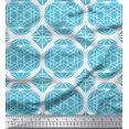 thumbnail image 1 of Soimoi Blue Heavy Canvas Fabric Triangle & Art Geometric Print Fabric by the Yard 58 Inch Wide, 1 of 3