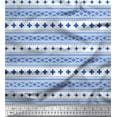 thumbnail image 1 of Soimoi Blue Poly Georgette Fabric Aztec Geometric Print Fabric by Yard 42 Inch Wide, 1 of 3