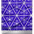 thumbnail image 1 of Soimoi Blue Poly Georgette Fabric Diamond & Triangle Geometric Printed Fabric 1 Yard 52 Inch Wide, 1 of 3