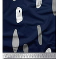 thumbnail image 1 of Soimoi Blue Rayon Crepe Fabric Brush Stroke Abstract Print Fabric by Yard 46 Inch Wide, 1 of 3