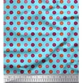 thumbnail image 1 of Soimoi Blue Rayon Crepe Fabric Colorful Dots Print Fabric by Yard 46 Inch Wide, 1 of 3