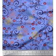 thumbnail image 1 of Soimoi Blue Rayon Fabric Floral & Scroll Abstract Decor Fabric Printed Yard 56 Inch Wide, 1 of 3