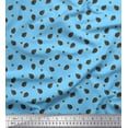 thumbnail image 1 of Soimoi Blue Rayon Fabric Oaknut & Fruits Printed Fabric 1 Yard 56 Inch Wide, 1 of 3