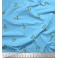 thumbnail image 1 of Soimoi Blue Viscose Chiffon Fabric Leaf Leaves Print Fabric by the Yard 42 Inch Wide, 1 of 3