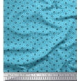 thumbnail image 1 of Soimoi Blue polyester Crepe Fabric Graph & Dollar Symbol Print Fabric by the Yard 42 Inch Wide, 1 of 1