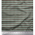 thumbnail image 1 of Soimoi Brown Cotton Cambric Fabric Diamond Geometric Print Fabric by the Yard 56 Inch Wide, 1 of 3