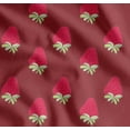 thumbnail image 1 of Soimoi Brown Cotton Cambric Fabric Strawberry Fruits Printed Craft Fabric by the Yard 42 Inch Wide, 1 of 7