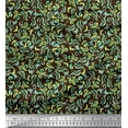 thumbnail image 1 of Soimoi Brown Cotton Duck Fabric Artistic Floral Print Sewing Fabric Yard 42 Inch Wide, 1 of 3