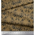 thumbnail image 1 of Soimoi Brown Cotton Duck Fabric Filigree Damask Printed Fabric 1 Yard 42 Inch Wide, 1 of 3