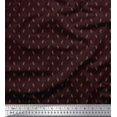 thumbnail image 1 of Soimoi Brown Cotton Duck Fabric Flower Bud & Leaves Printed Fabric 1 Yard 44 Inch Wide, 1 of 3