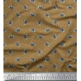 thumbnail image 1 of Soimoi Brown Cotton Duck Fabric Insect & Texture Print Fabric by Yard 42 Inch Wide, 1 of 1