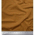 thumbnail image 1 of Soimoi Brown Cotton Duck Fabric Moroccan Damask Print Sewing Fabric Yard 56 Inch Wide, 1 of 3