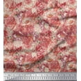 thumbnail image 1 of Soimoi Brown Cotton Duck Fabric Watercolor Floral Printed Craft Fabric by The Yard 42 Inch Wide, 1 of 1