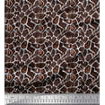thumbnail image 1 of Soimoi Brown Cotton Jersey Fabric Giraffe Animal Skin Printed Fabric 1 Yard 64 Inch Wide, 1 of 3