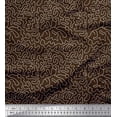 thumbnail image 1 of Soimoi Brown Cotton Poplin Fabric Abstracts Abstract Printed Fabric 1 Yard 42 Inch Wide, 1 of 3