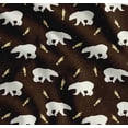 thumbnail image 1 of Soimoi Brown Cotton Poplin Fabric Falling Star & Polar Bear Animal Printed Craft Fabric by the Yard 42 Inch Wide, 1 of 7