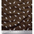 thumbnail image 1 of Soimoi Brown Cotton Voile Fabric Artistic Flower & Dots Print Fabric by Yard 42 Inch Wide, 1 of 3