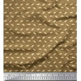 thumbnail image 1 of Soimoi Brown Cotton Voile Fabric Books,Alphabets & Numbers Symbol Printed Craft Fabric by the Yard 42 Inch Wide, 1 of 1