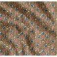 thumbnail image 1 of Soimoi Brown Cotton Voile Fabric Bubbles,Starfish & Tangfish Ocean Fabric Prints By Yard 56 Inch Wide, 1 of 7