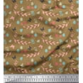 thumbnail image 1 of Soimoi Brown Cotton Voile Fabric Insect,Heart & Egg Easter Fabric Prints by Yard 42 Inch Wide, 1 of 1