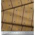 thumbnail image 1 of Soimoi Brown Cotton Voile Fabric Pannahazar Jamdani Print Fabric by the Yard 56 Inch Wide, 1 of 1
