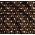 thumbnail image 1 of Soimoi Brown Cotton Voile Fabric Red Berries & Polo Rose Floral Print Fabric by Yard 42 Inch Wide, 1 of 7