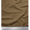 thumbnail image 1 of Soimoi Brown Cotton Voile Fabric Vertical Stripe Printed Craft Fabric by the Yard 42 Inch Wide, 1 of 3
