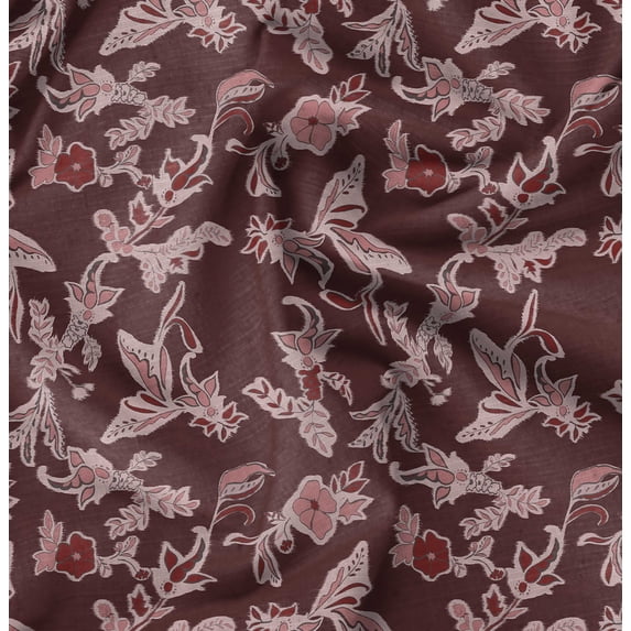 Soimoi Brown Fabric - By the Yard - 54 Inch Wide - Florals Print Fabric - Elegant and Timeless Patterns for Fashion and Home Decor Printed Fabric