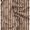thumbnail image 1 of Soimoi Brown Fabric - By the Yard - 56 Inch Wide - Stripe & Jumping Leopard Animal Pattern Textile - Bold Stripes with the Energetic Leap of a Leopard Printed Fabric, 1 of 1