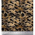thumbnail image 1 of Soimoi Brown Georgette Viscose Fabric Leopard Animal Skin Printed Craft Fabric by the Yard 42 Inch Wide, 1 of 3