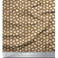 thumbnail image 1 of Soimoi Brown Heavy Canvas Fabric White Dots Print Fabric by the Yard 58 Inch Wide, 1 of 3