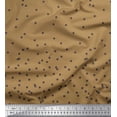 thumbnail image 1 of Soimoi Brown Heavy Satin Fabric Dots Dots Print Fabric by Yard 54 Inch Wide, 1 of 3