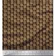thumbnail image 1 of Soimoi Brown Moss Georgette Fabric Brush Stroke Abstract Printed Fabric 1 Yard 42 Inch Wide, 1 of 3