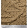 thumbnail image 1 of Soimoi Brown Rayon Crepe Fabric Graph & Dollar Symbol Printed Fabric 1 Yard 46 Inch Wide, 1 of 1