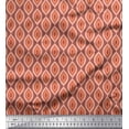 thumbnail image 1 of Soimoi Brown Rayon Crepe Fabric Ogee Geometric Print Fabric by Yard 46 Inch Wide, 1 of 3