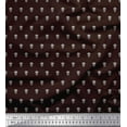 thumbnail image 1 of Soimoi Brown Velvet Fabric Skull Skull Fabric Prints By Yard 60 Inch Wide, 1 of 3
